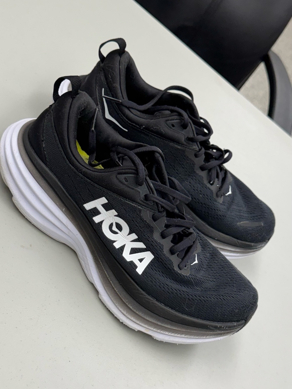 Hoka One One Black and White Women's Running Shoes Sneakers superb comfort